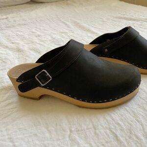 Sandgrens Swedish Handmade Clog EU 44 / US 13 Soft Black Leather